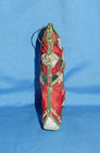 Vintage Red Bells with Flowers Silk Embroidered Christmas Ornament — photo 2