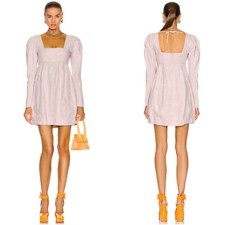 Ganni Babydoll Hemp Mini Dress Size 4 NWT