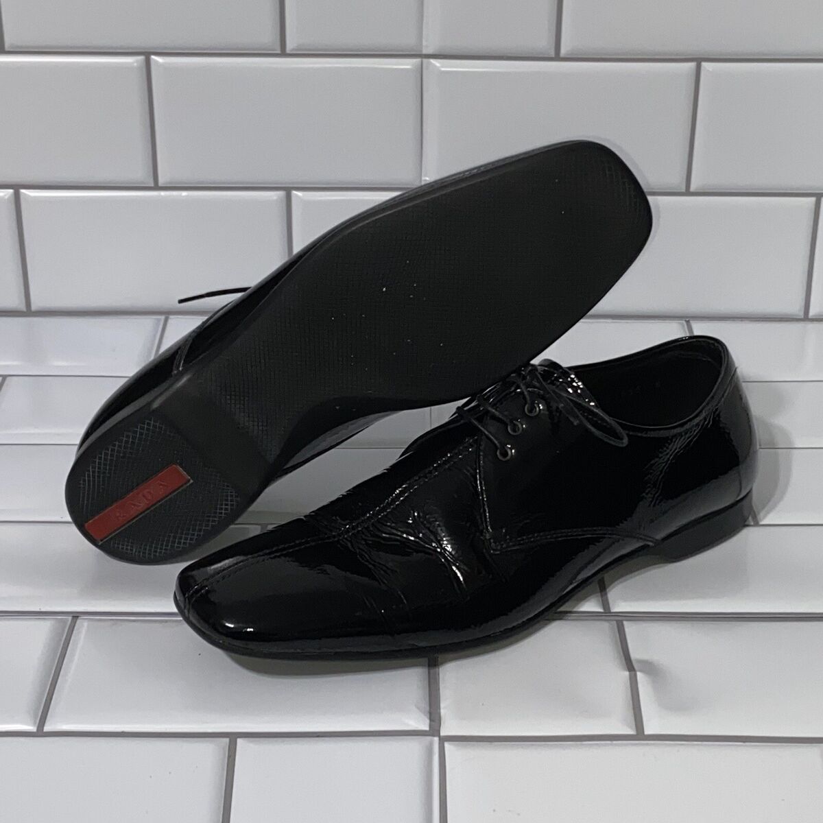 Prada Sport Men's Derby Oxford Dress Shoes UK 6 US 7 Black Prada Sport Men's Derby Oxford Dress Shoes UK 6 US 7 Black