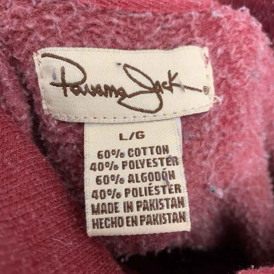 Sudadera Panama Jack Para Hombre Grande 1/4 Cremallera Pullover Vino Cuello Simulado Logo de Pez Foto 2 de 4