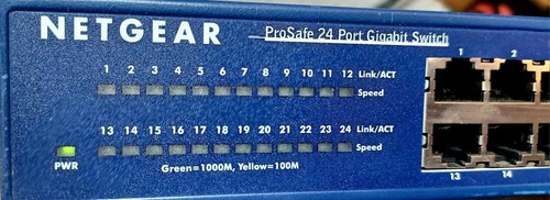 NETGEAR JGS524 v2 PROSAFE 24 PORT GIGABIT SWITCH/ETHERNET NETWORK w/power cord - Picture 13 of 13
