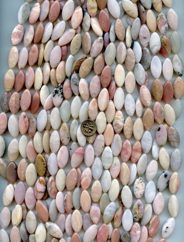 PERUVIAN PINK OPAL 12x25mm Marquise shaped beads 16" strand - Picture 2 of 3
