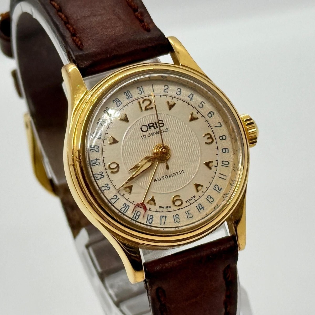 ORIS Pointer Date 7405 Automatic Dress Watch Beige Dial Leather wrist 16cm | eBay ORIS Pointer Date 7405 Automatic Dress Watch Beige Dial Leather wrist 16cm | eBay