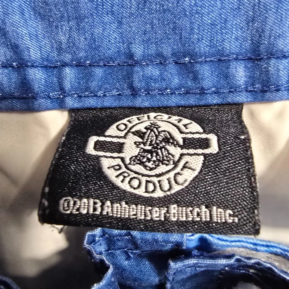 Pantalones cortos Bud Light Board para hombre 34 azul bañador LightBusch bolsillo Budweiser Foto 4 de 4