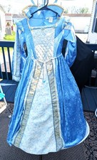Beautiful Light Blue Velvet Child's Princess-Type Dress 7-8 Years
