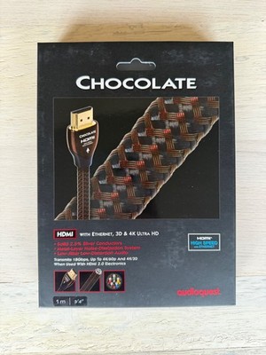 AudioQuest 1M (3.3 ft.) Chocolate HDMI 2.0 Cable 4K Ultra HD HDR 3D ARC - LOOK!