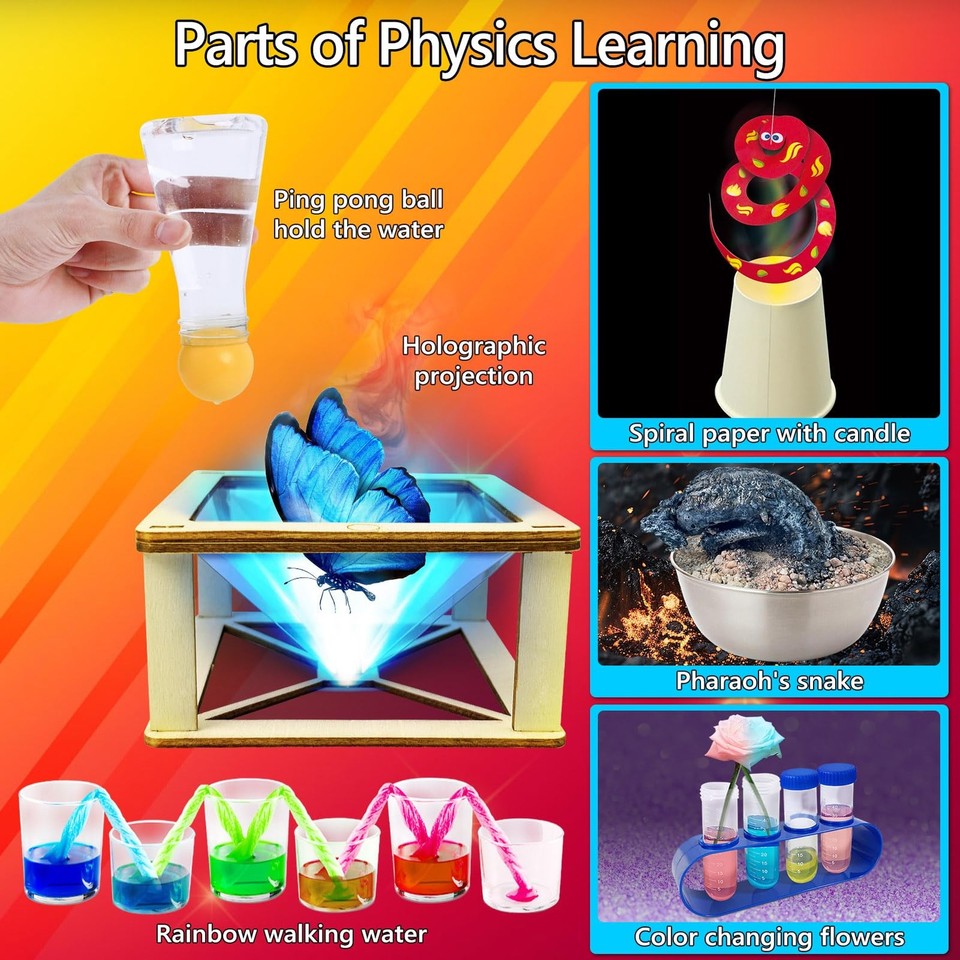 272 Experiments Science Kit for Kids, Chemistry Set, S.T.E.M Toys Boys ...