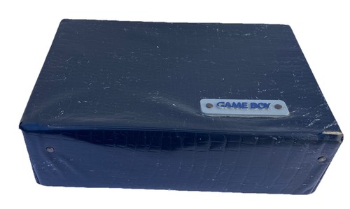 Vintage Nintendo Game Boy Carrying Travel Case Faux Leather Alligator Black