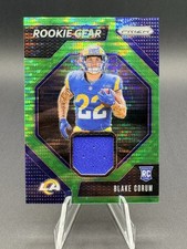 Panini 2024 Prizm Rookie Gear Blake Corum Green Pulsar Rams Card