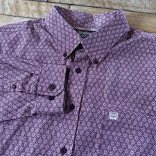 Cinch Western Button Down Shirt Mens L Aztec Long Sleeve Rodeo Cowboy Farm Barn
