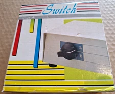 Vintage New Manual Data Transfer Switch Box 2-Position 2-Port A/B DB25 🔺️