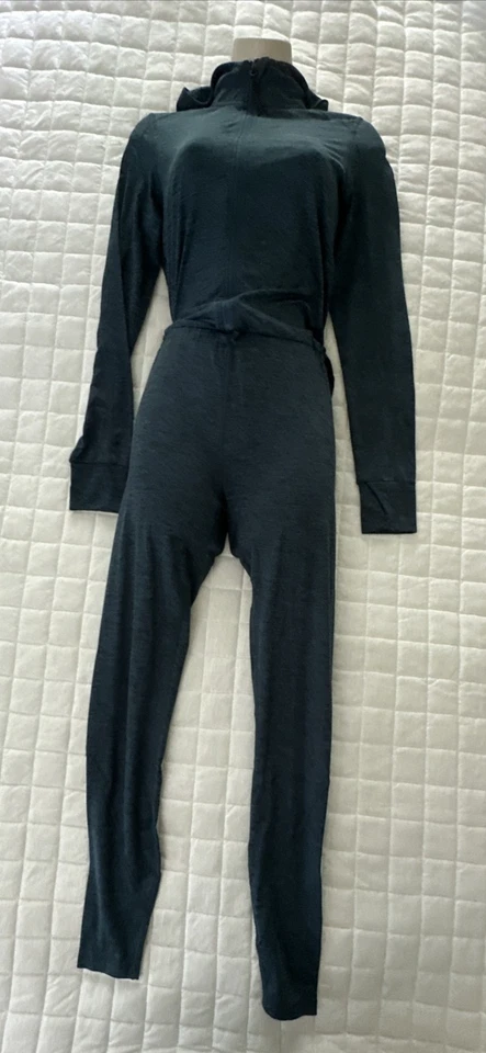 EDDIE BAUER Mujer XS Verde Mono Capa Base Una Pieza Gato Traje Con Capucha Exterior Foto 3 de 4