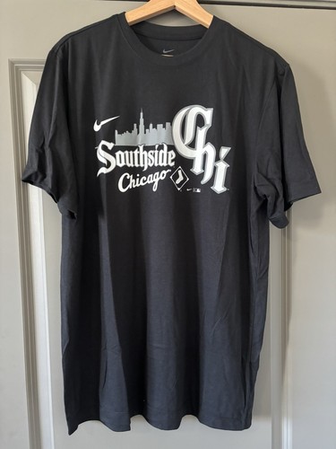 NWT Mens Chicago White Sox Nike City Connect Tri-Blend Black T-Shirt Size Large