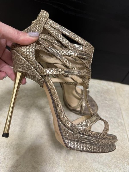 Women Dune Heels Brown Leather 38.5
