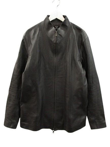 Kujaku Peacock Leather Zip Jacket Men’s Black Cowhide Size 4 AB Condition