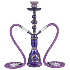 20 Hookah set - 2 Hose Shisha Hookah Kit with Glass Vase, Ceramic Bowl