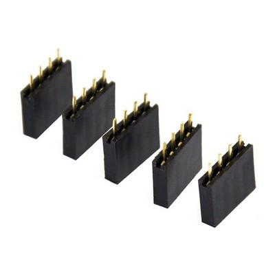 10PCS 1x4 Single Row 4 Pins Pitch 2.54mm PCB Socket Female Header CA *mn