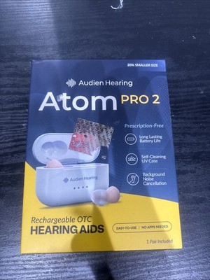 Audien ATOM PRO 2 Wireless Rechargeable OTC Hearing Aid