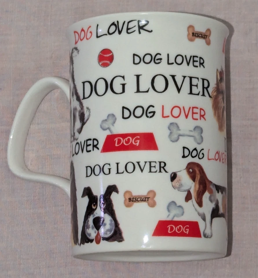 Taza de café Dog Lover Roy Kirkham Fine Bone China 12 oz vajilla Love My Dog 2009 Foto 2 de 4