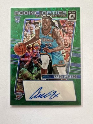 Cason Wallace 23-24 Donruss Optic Intl. Rookie Optics Autographs Green #ROA-WAL