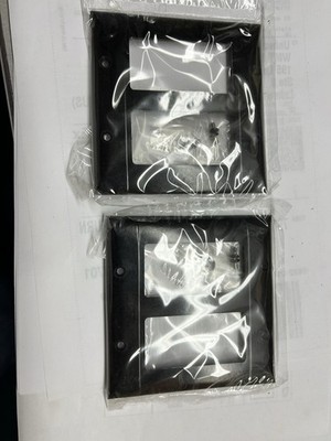 (10) Pass & Seymour P262 Black Two-Gang Rocker Switch Wall Plates