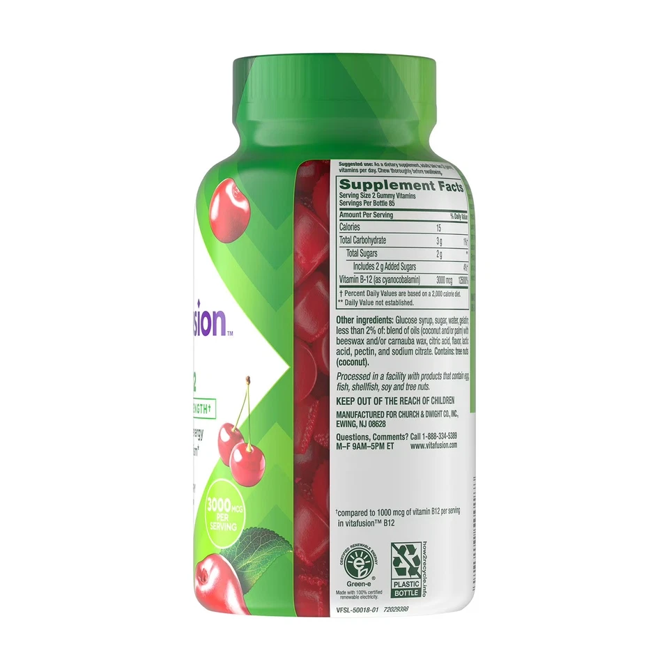 Vitafusion Extra Strength B12 Gummy Vitamins 170 Ct EXP 12/26 - Image 3 of 4
