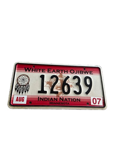 Minnesota White Earth Ojibwe Indian Nation License Plate