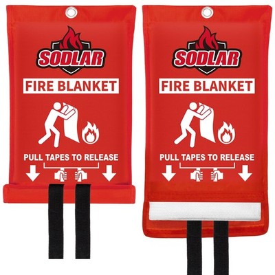 Fire Blanket for Home Kitchen - 40''x40'' Fireproof Safety Protection Fiberglas...