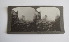 WW1 Stereoview NO150 THE SMOULDERING RUINS OF BETHUNE FRANCE C1918 Photo 3D Card