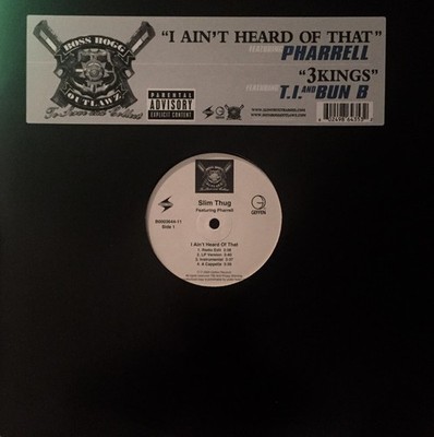Slim Thug Feat. Pharrell - I Ain't Heard Of That - USA 12'' Vinyl - 2004 - Geffen