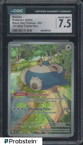 2023 Pokemon Black Star Promos #051 Snorlax Elite Trainer Box CGC 7.5