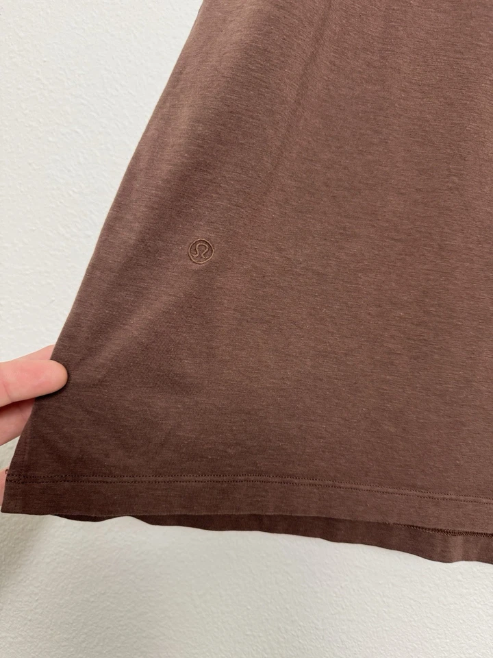 Lululemon Dress Women’s 6/8 Classic Fit Cotton Blend Jersey Knit Java Dark Brown - Image 4 of 4