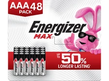 48 Energizer Max Alkaline AAA E92 Batteries, Exp. 2034