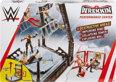 WWE Wrekkin Performance Center Playset Wrestling Tower Collapsing Breakable Gym
