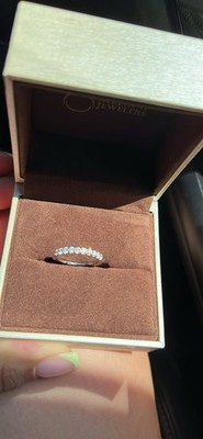 Valliani Jewelers 14k White Gold Round Diamond Wedding Band Ring Size 7
