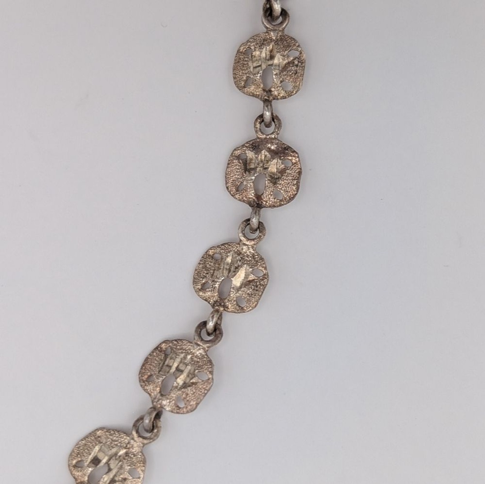 Solid .925 Silver Sand-dollar Bracelet - image 6