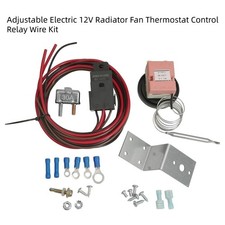 Adjustable Electric Radiator Fan 12V Thermostat Control Relay Wire for Car Truck