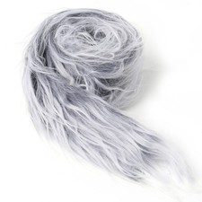 Shaggy Plush Faux Fur Fabric Precut Strips Frost Gray Fur Fluffy Fuzzy Craft ...