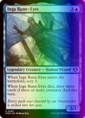 MTG Magic the Gathering Inga Rune-Eyes (100/1455) Commander Masters NM ...
