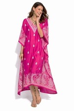 Free Size Kaftan Tunic Dress Beach Cover up fits upto size 14,16,18,20,22,24
