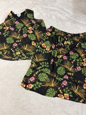 Womans Anthony Richard s Tropical Botanical Floral Set Sz 2X #I2526