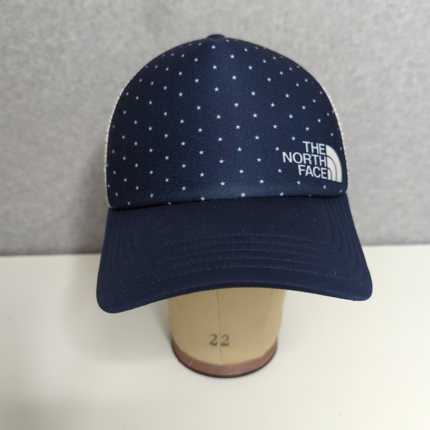 Womens Navy Blue White Stars Trucker Cap Adjustable