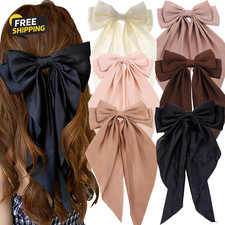6 PCS Oversized Hair Bows, Big Bows for Girls and Women, Hair Ribbons