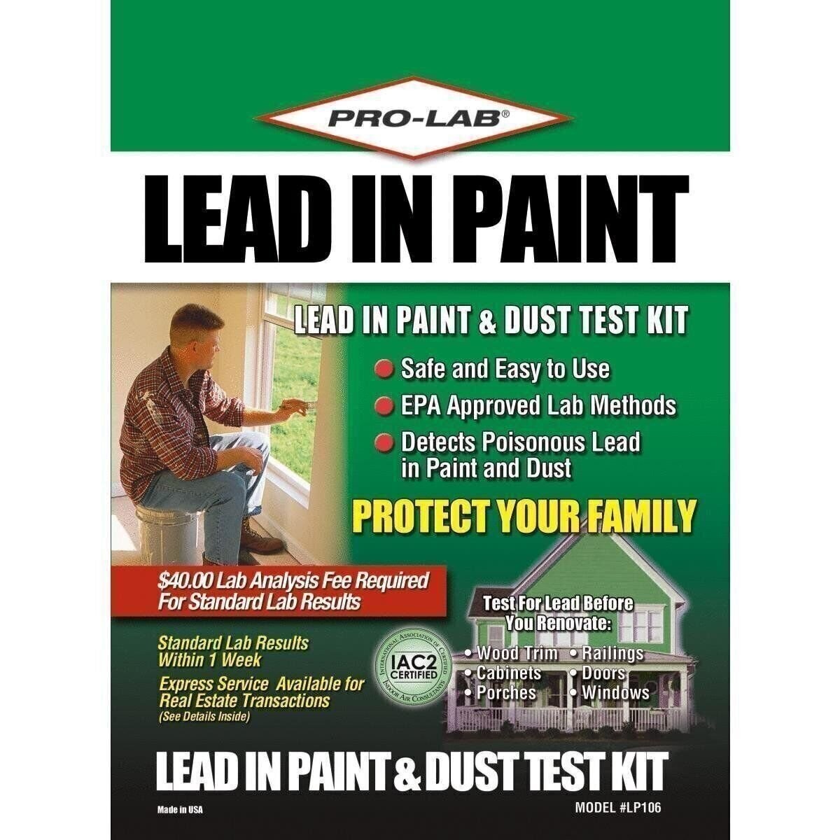 Pro Lab Lead Dust/Paint Test Kit