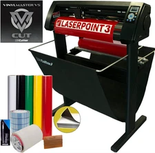 34" Laserpoint 3 Vinyl Cutter Plotter with Contour Cutting, Tools (Bundle)