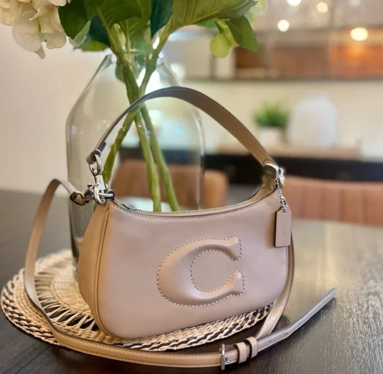 Coach Teri Shoulder Bag, Genuine Leather With 2 Belts, Shoulder And Crossbody!