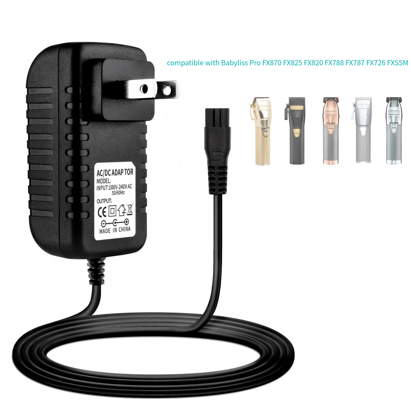 4.5V Charger for Babyliss Pro FX870 FX825 FX820 FX788 FX787 