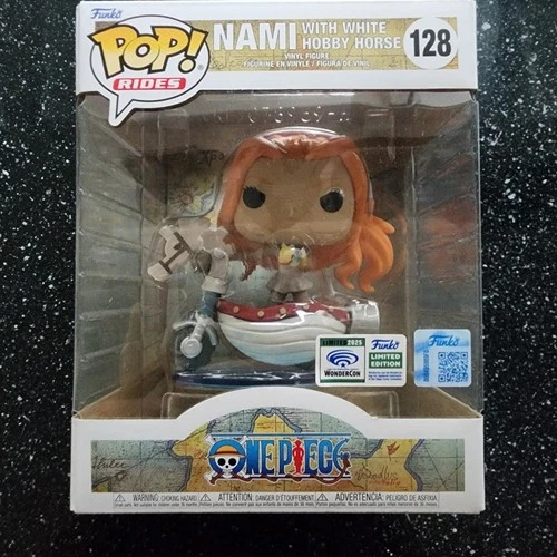 Funko Rides One Piece Nami w/White Hobby Horse, WonderCon 2025 Exclusive Sticker