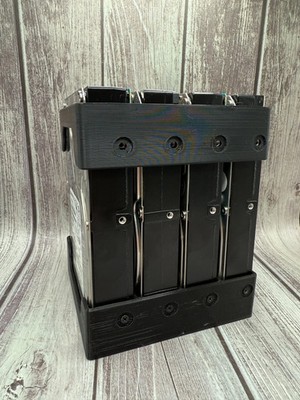 Set of 2 - 2/4/6 Bay 3.5in HDD Hard Drive Rack Cage Holder for External NAS