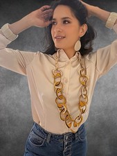 TAGUA NUT NECKLACE resort unique jewelry artisan statement tagua yellow 26 E